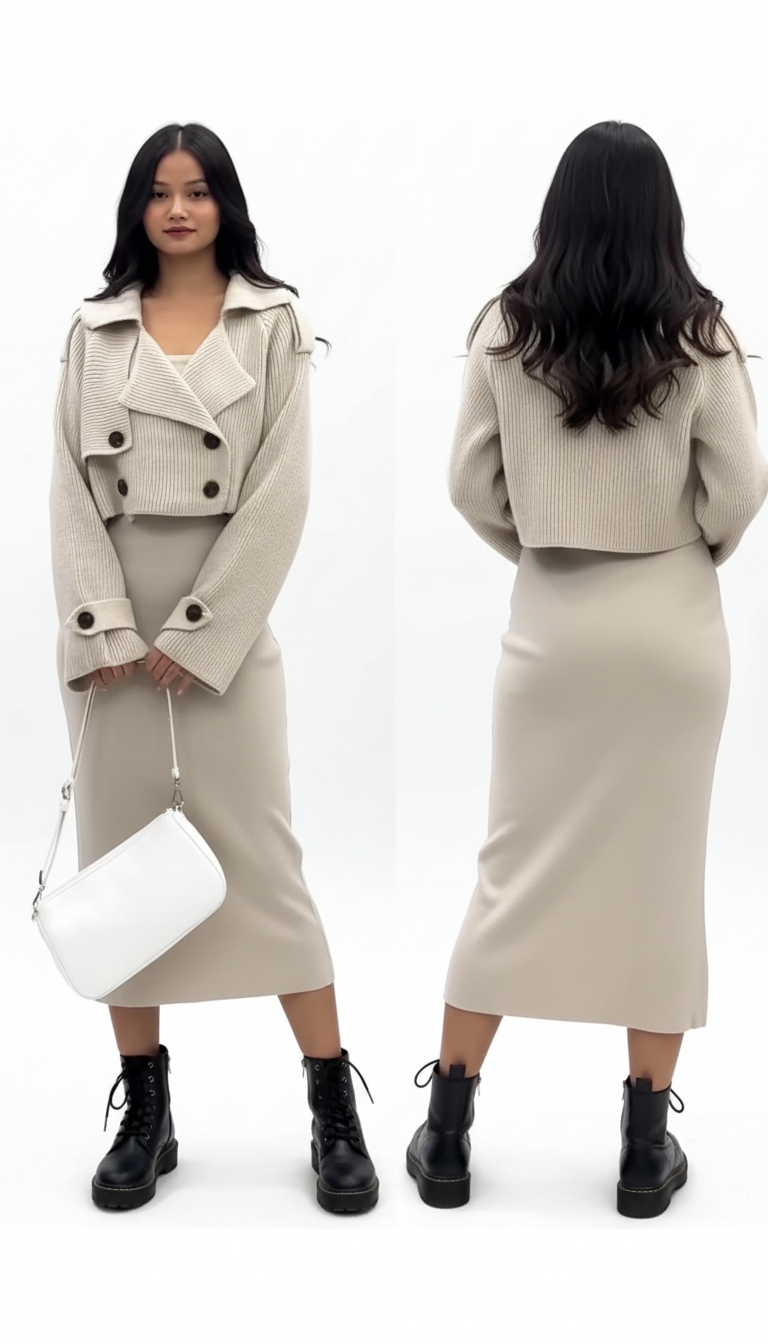 Dress Set – Blazer Coat & Strap Dress: Sophisticated & Stylish Women's Ensemble