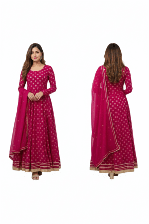 Floral Print Anarkali Kurta Set with Dupatta – Ethnic Elegance Redefined