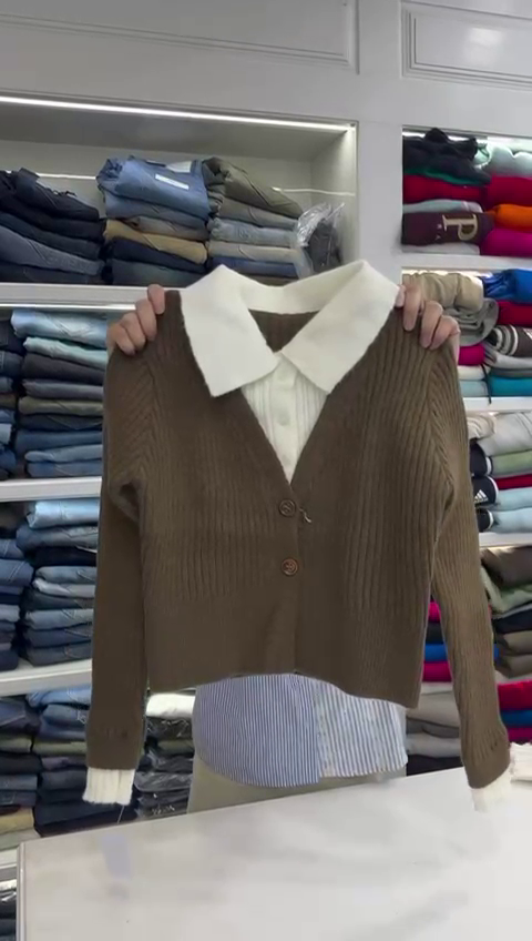 Long Sleeve Sweaters V Neck With Cable Knitted Pullover Casual Soft Top - Image 4