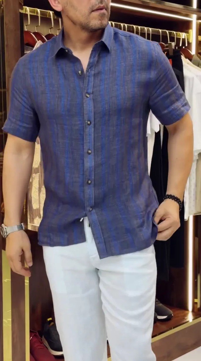 Highlander Men Popcorn Textured Printed Checked Casual Shirt - Image 3
