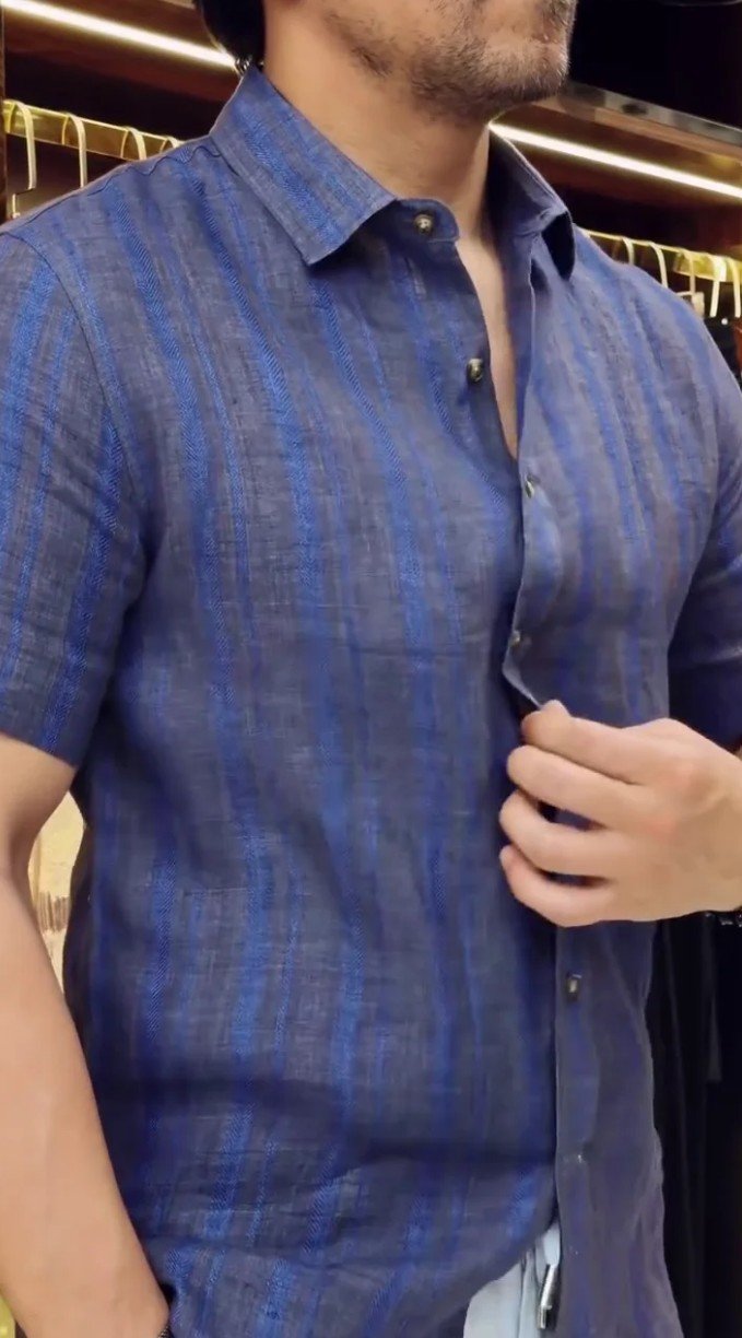 Highlander Men Popcorn Textured Printed Checked Casual Shirt - Image 7