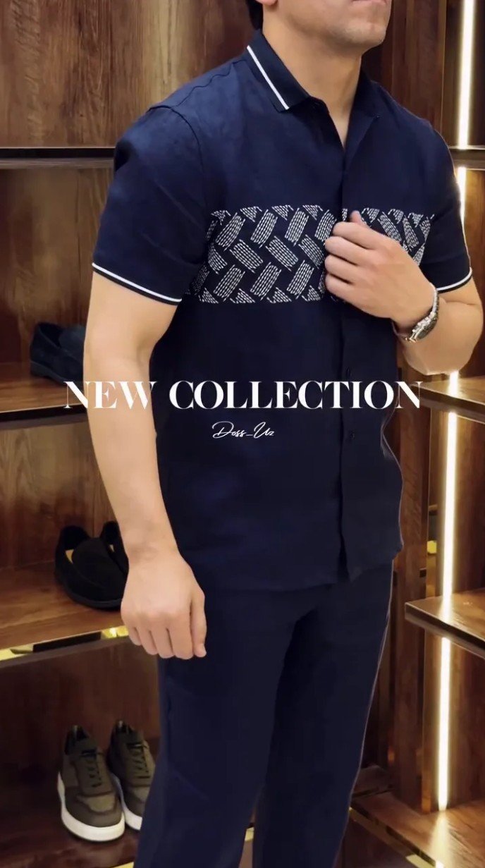 Men Spread Collar Solid Linen Slim Fit Casual Shirt - Image 2