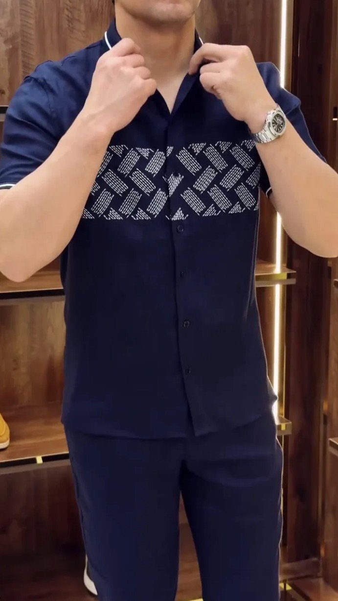 Men Spread Collar Solid Linen Slim Fit Casual Shirt - Image 4