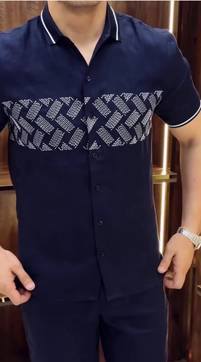 Men Spread Collar Solid Linen Slim Fit Casual Shirt - Image 6