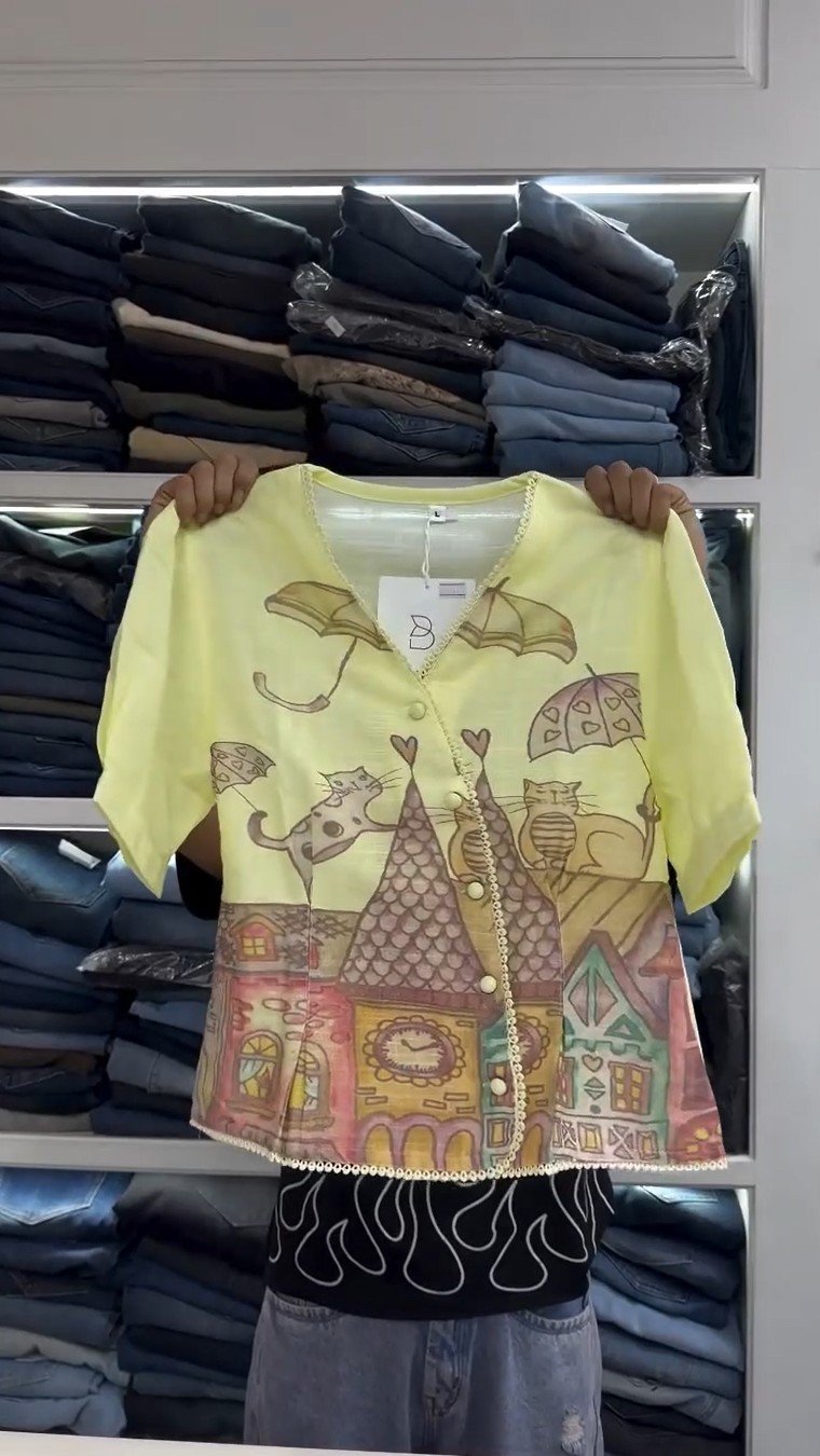 Floral Print Mandarin Collar Chiffon Shirt Style Top with Camisole - Image 5