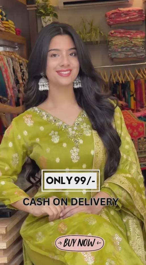 Ethnic Motifs Embroidered Regular Kurta with Trouser & Dupatta - Image 3