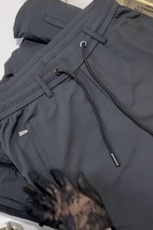 Men Charcoal Grey Mountain Hiking and Trekking Trousers TREK 900