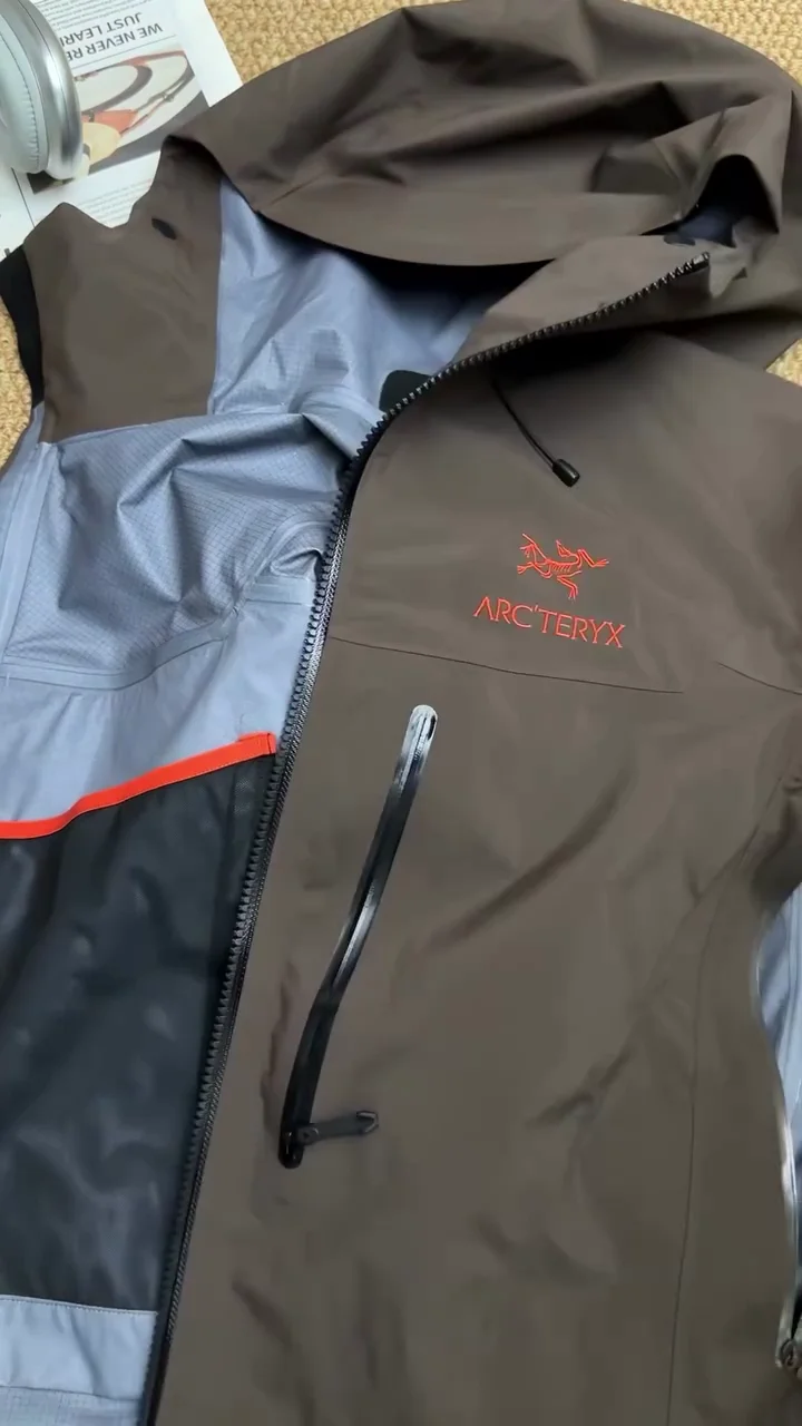 Chocolate Brown Waterproof Hooded Adventure Shell Jacket - Image 3